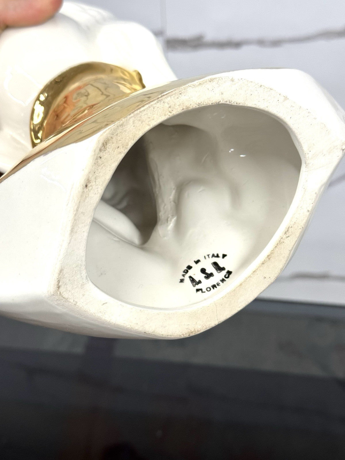 Scultura Stile Orientale, Realizzata A Firenze, Ceramica Italiana, Anni 60