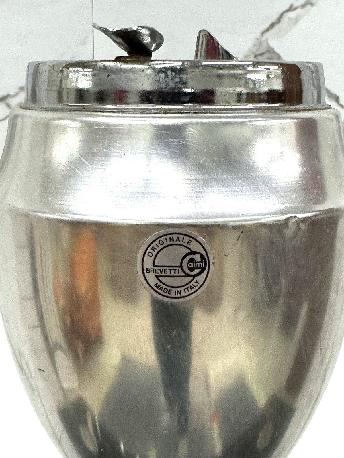 Posacenere Acciaio Space Age Caimi Vintage 1970