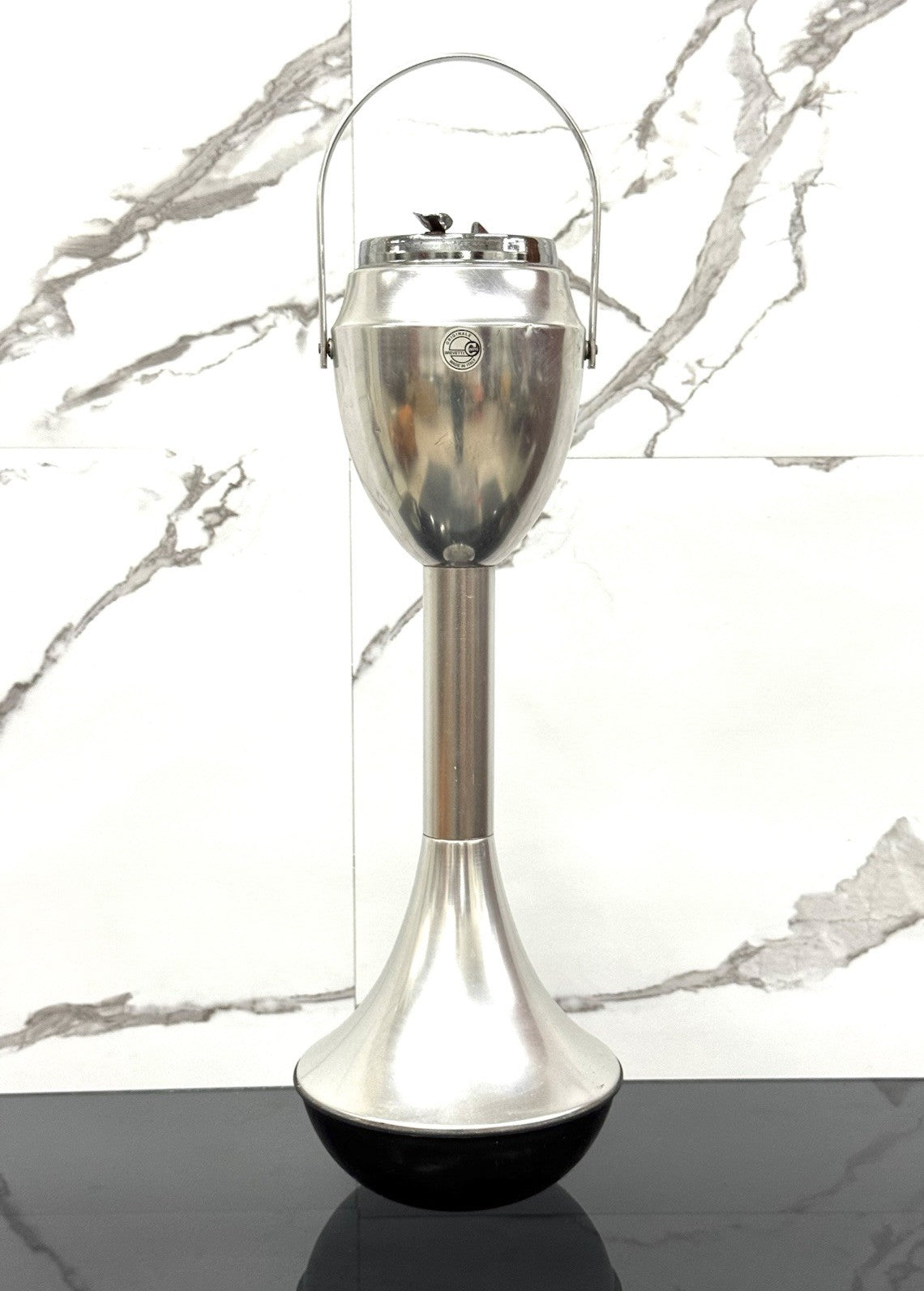 Posacenere Acciaio Space Age Caimi Vintage 1970