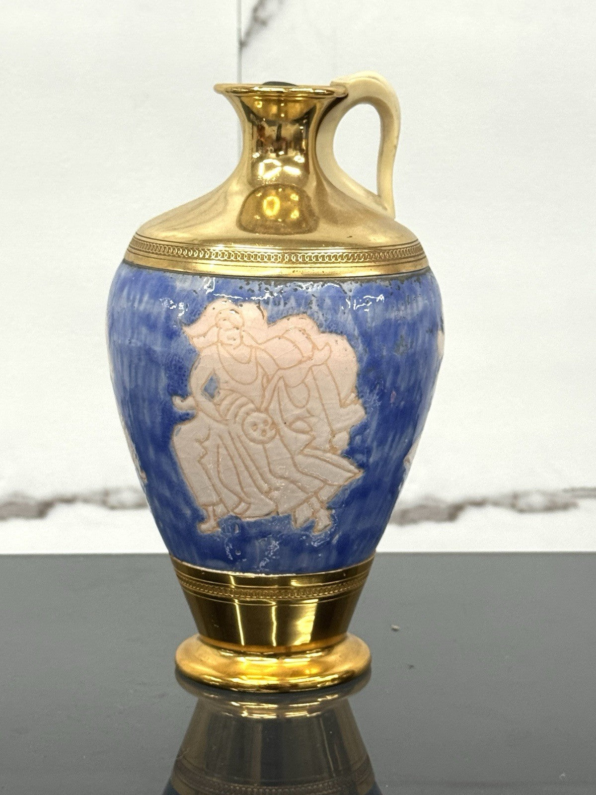 Coppia Di Vasi In Ceramica F.Ferri Bologna Vintage Ceramica E Ottone