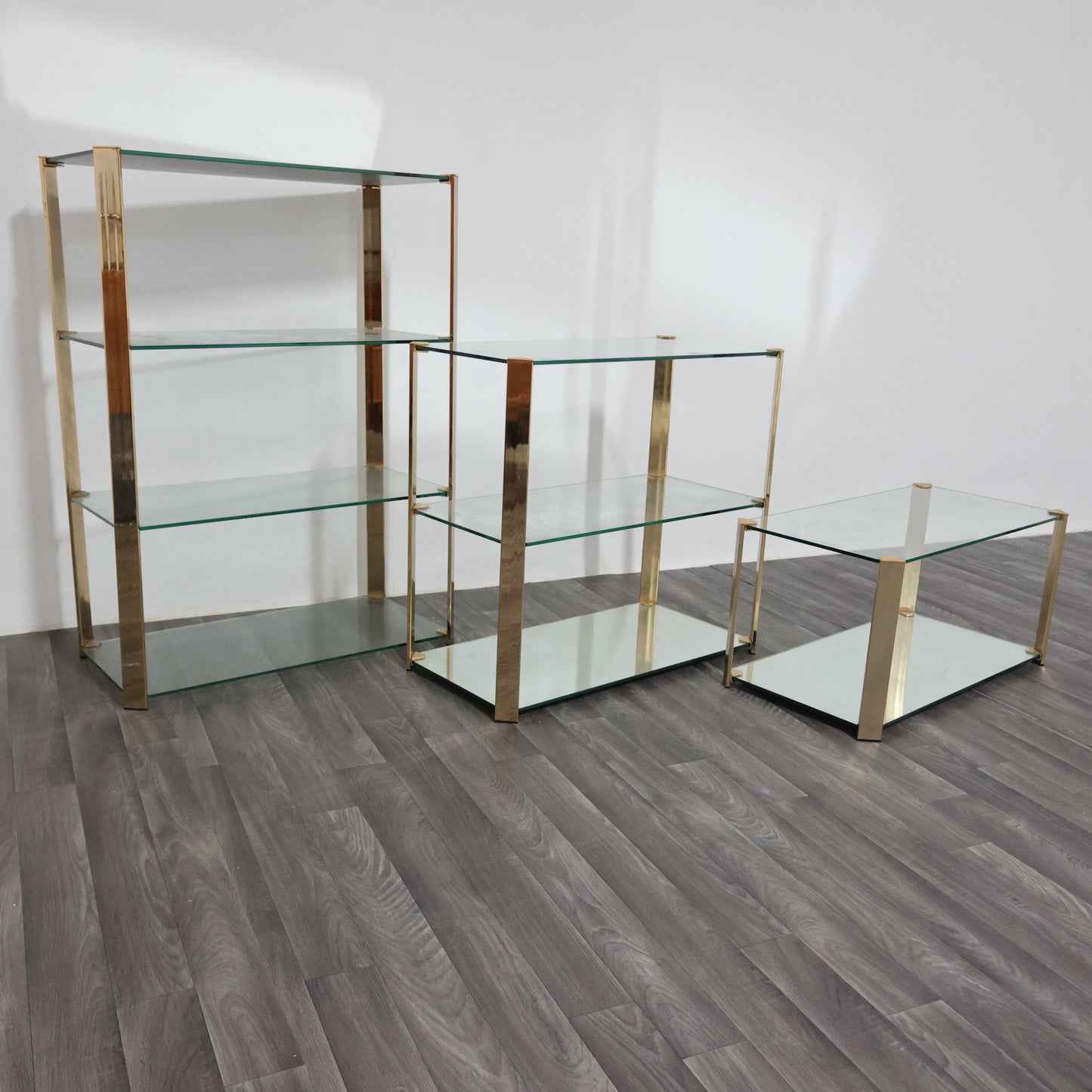 Gallotti & Radice Tris Di Vetrinette Mensole Hollywood Regency Design 1970’s