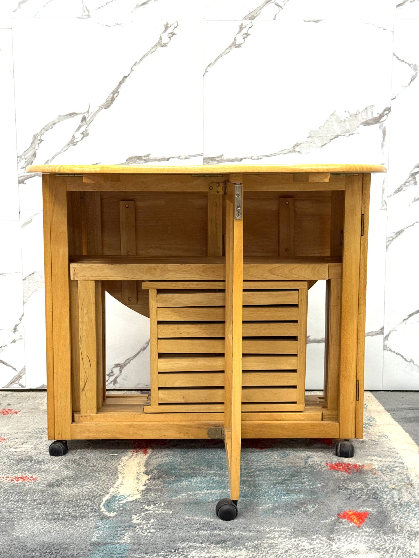 Set Tavolo E Sedie Richiudibile Design Scandinavo Anni 80 Modernariato