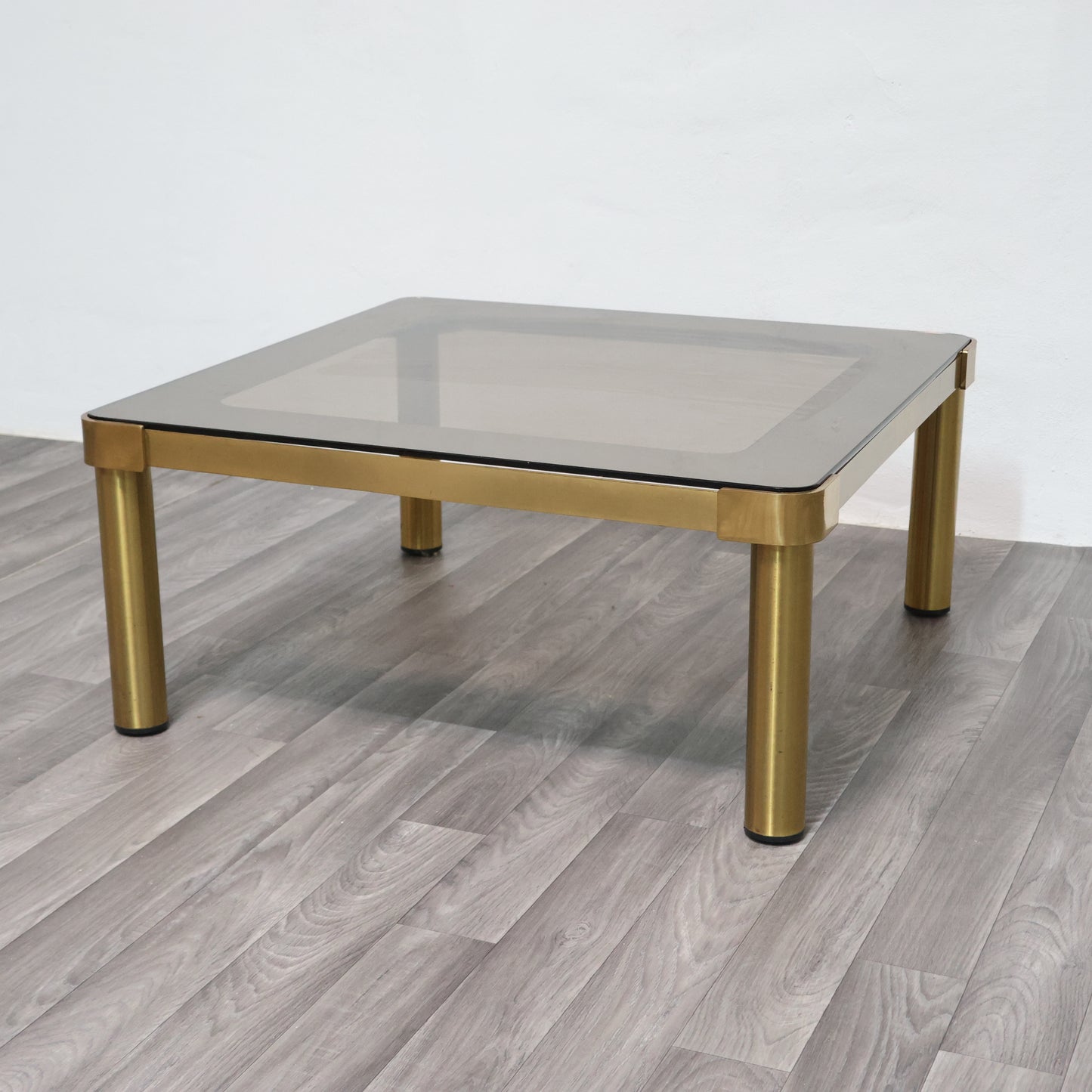 Tavolo Basso Da Salotto In Ottone Hollywood Regency Anni ‘70