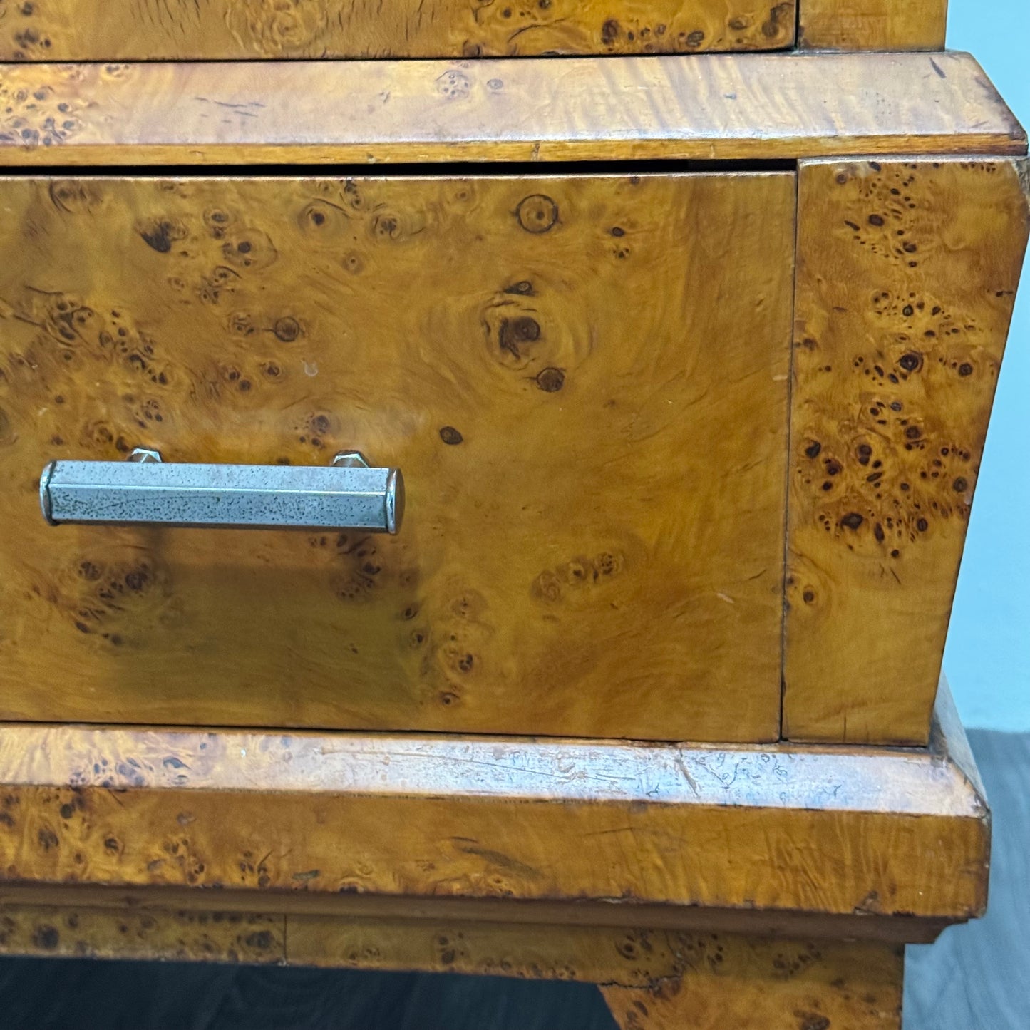 Armadio Cubista Art Decò In Radica Anni 40 Design Modernariato