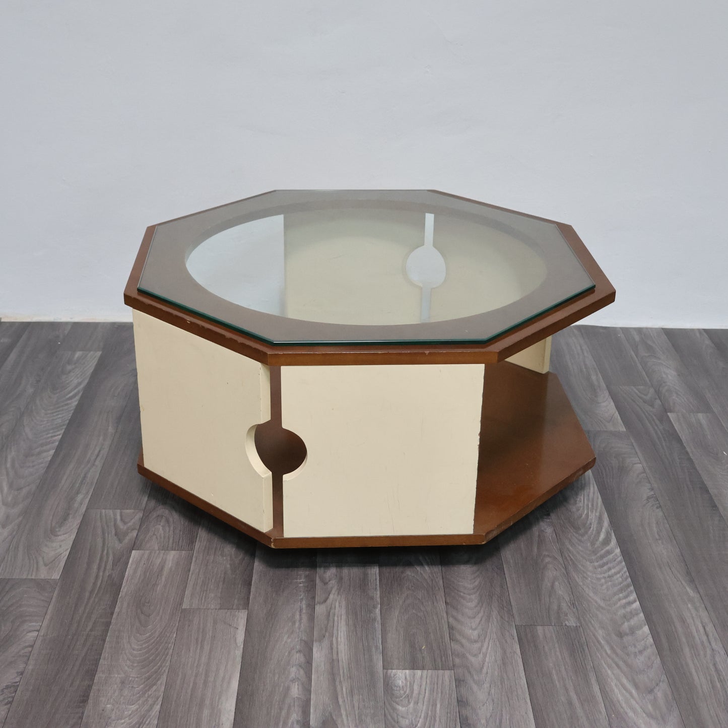 Tavolo da caffè ottagonale space age 1970’s Design modernariato