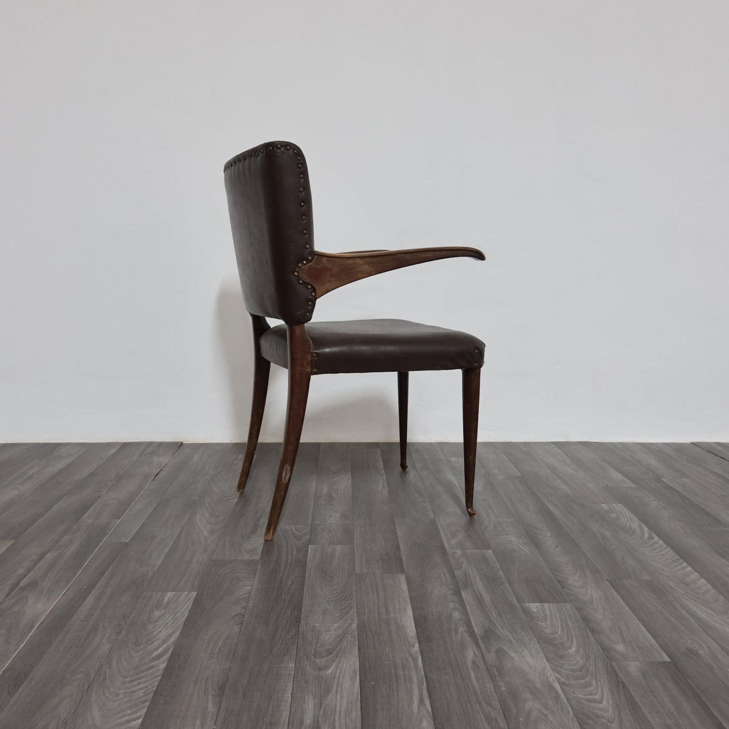 Guglielmo Ulrich Sedia con Braccioli a Sbalzo Anni ‘50 Rare Design Modernariato