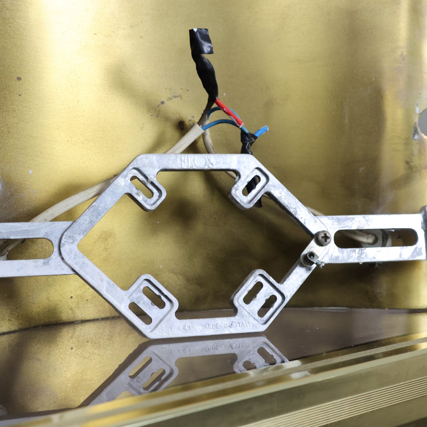 Afra & Tobia Scarpa Foglio Flos Coppia Di Applique Ottone Zapponato 1967 Design