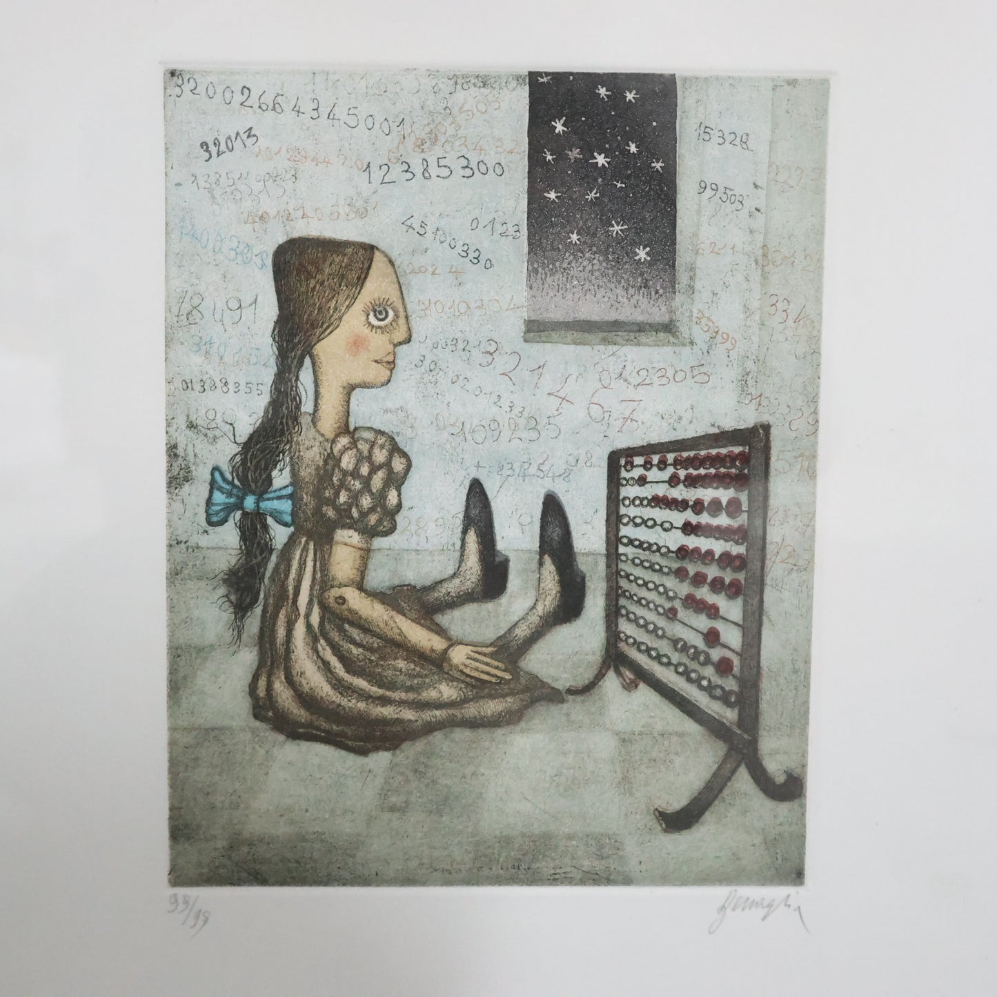 Litografia Enrico Benaglia Numerata 99/99 Anni ‘70 Art Design