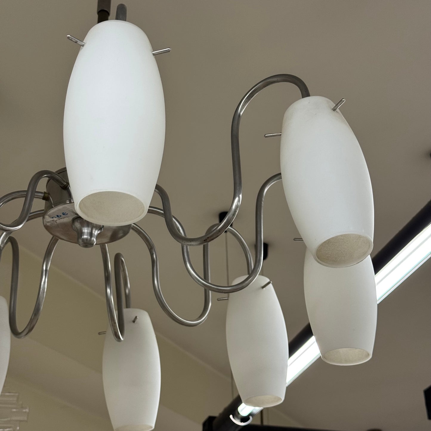 Lampadario Future Design 1970’s Mid-Century Modernariato 9 Luci