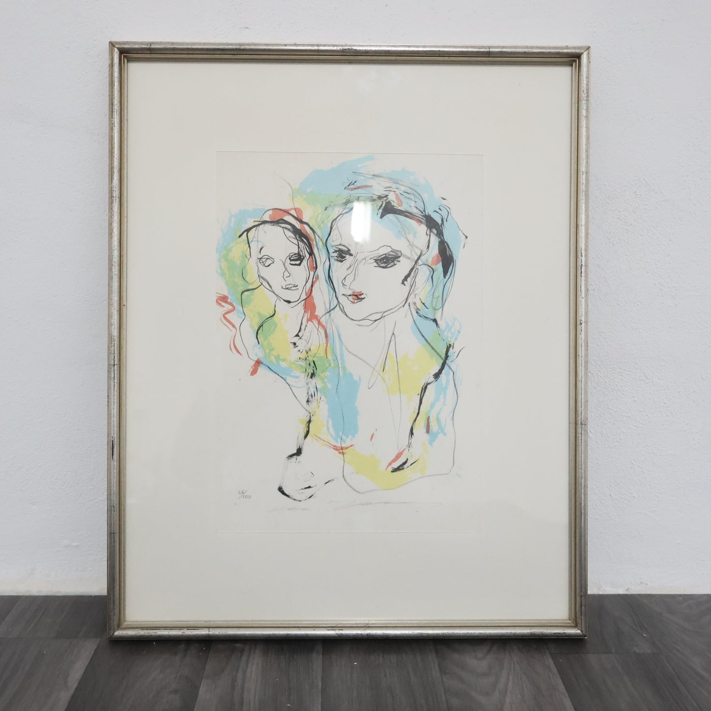 Litografia Ernesto Treccani Madre E Figlio Anni ‘70 66/100