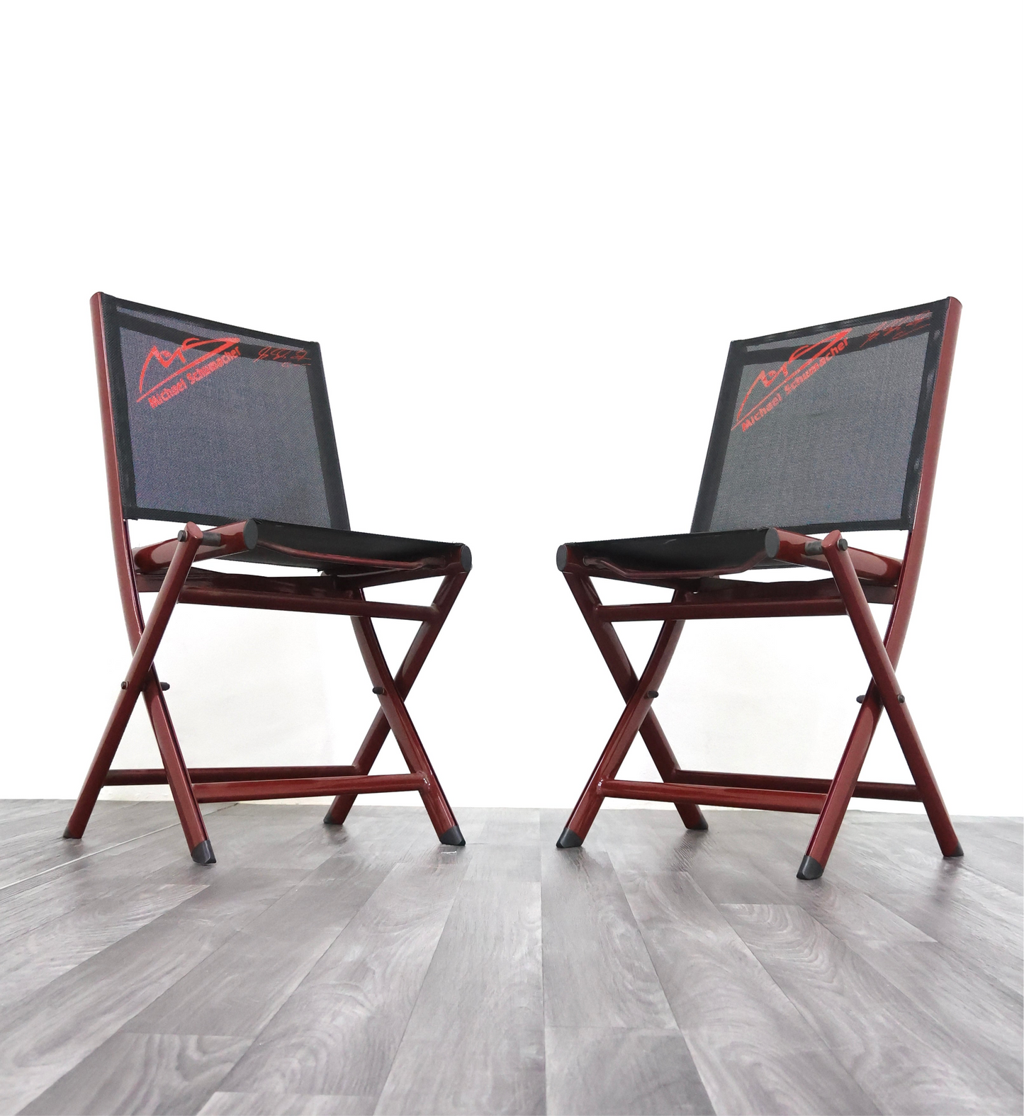 michael schumacher Coppia Di Sedie Richiudibili Merchandising Ufficiale 2000