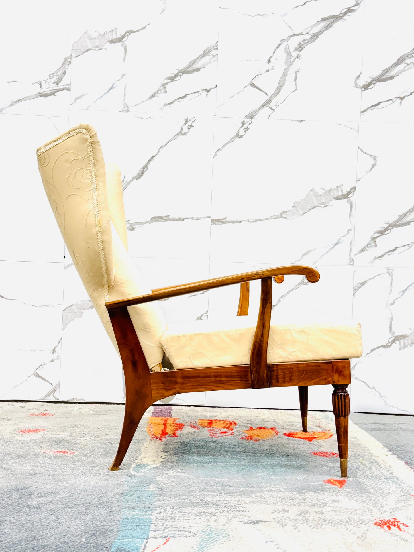 Renzo Franchi  Camerani Poltrona Reclinabile Mod. Camea 1950 Design Mid-century