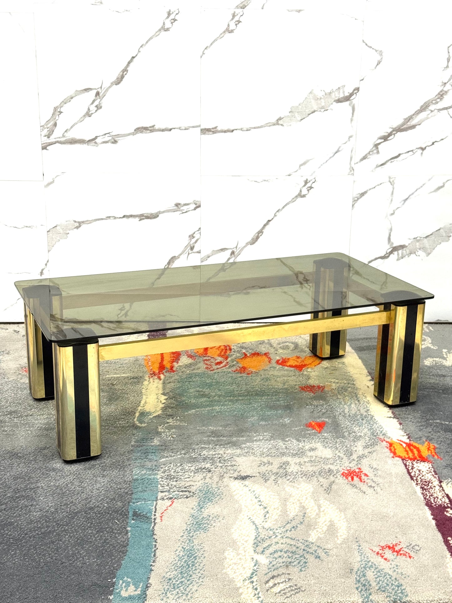 Tavolino da salotto Hollywood Regency design Modernariato 1970’s