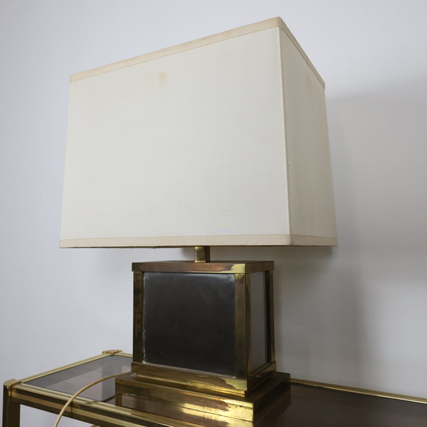 Liwan’s Roma Lampada Da Tavolo Hollywood Regency Ottone Design Italiano Anni ‘70