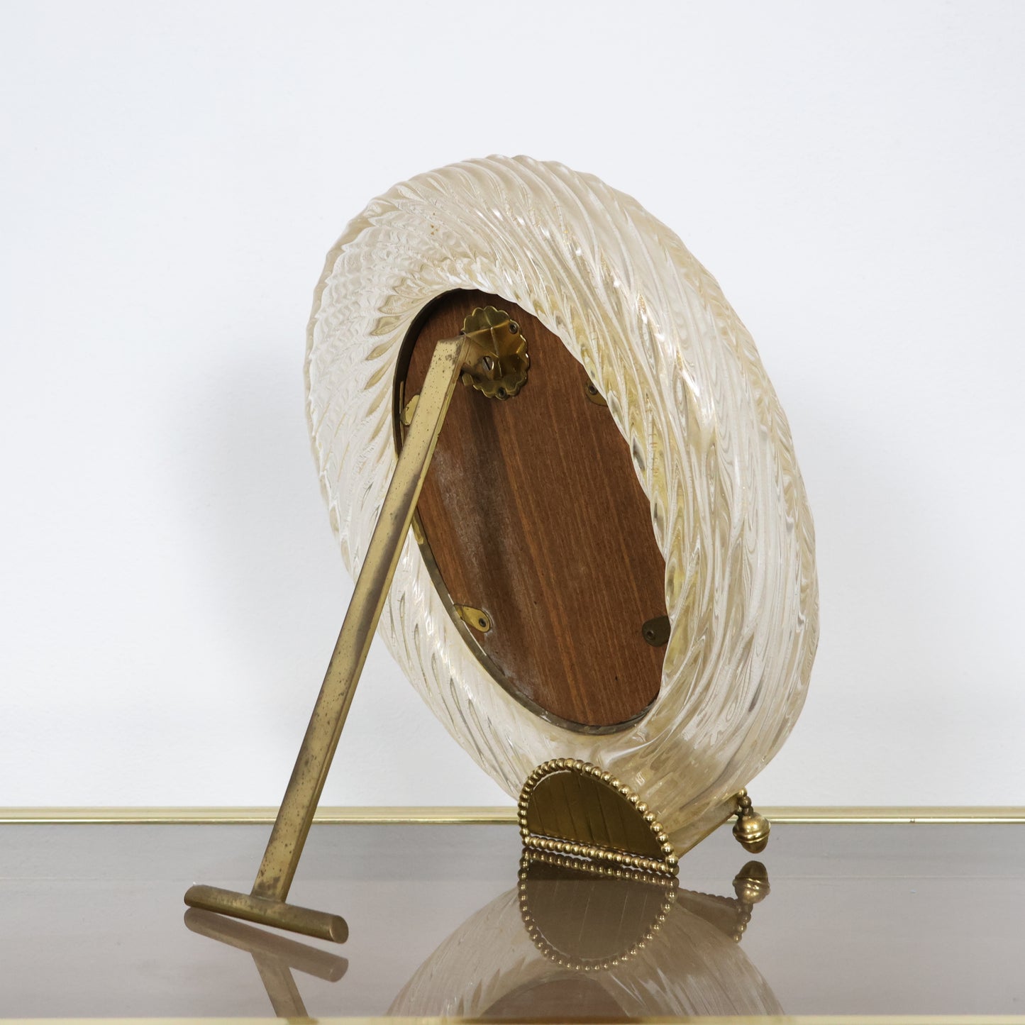 Barovier & Toso Attr. Cornice Portafoto In Vetro Di Murano Anni ‘40 Design Italy