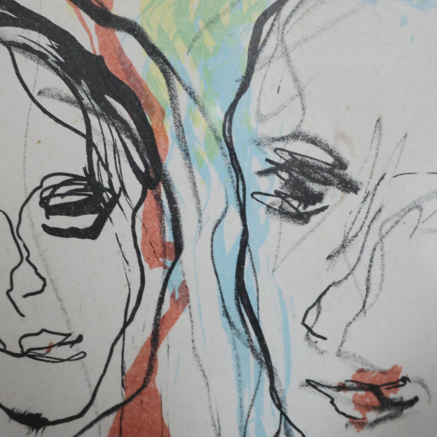 Litografia Ernesto Treccani Madre E Figlio Anni ‘70 66/100