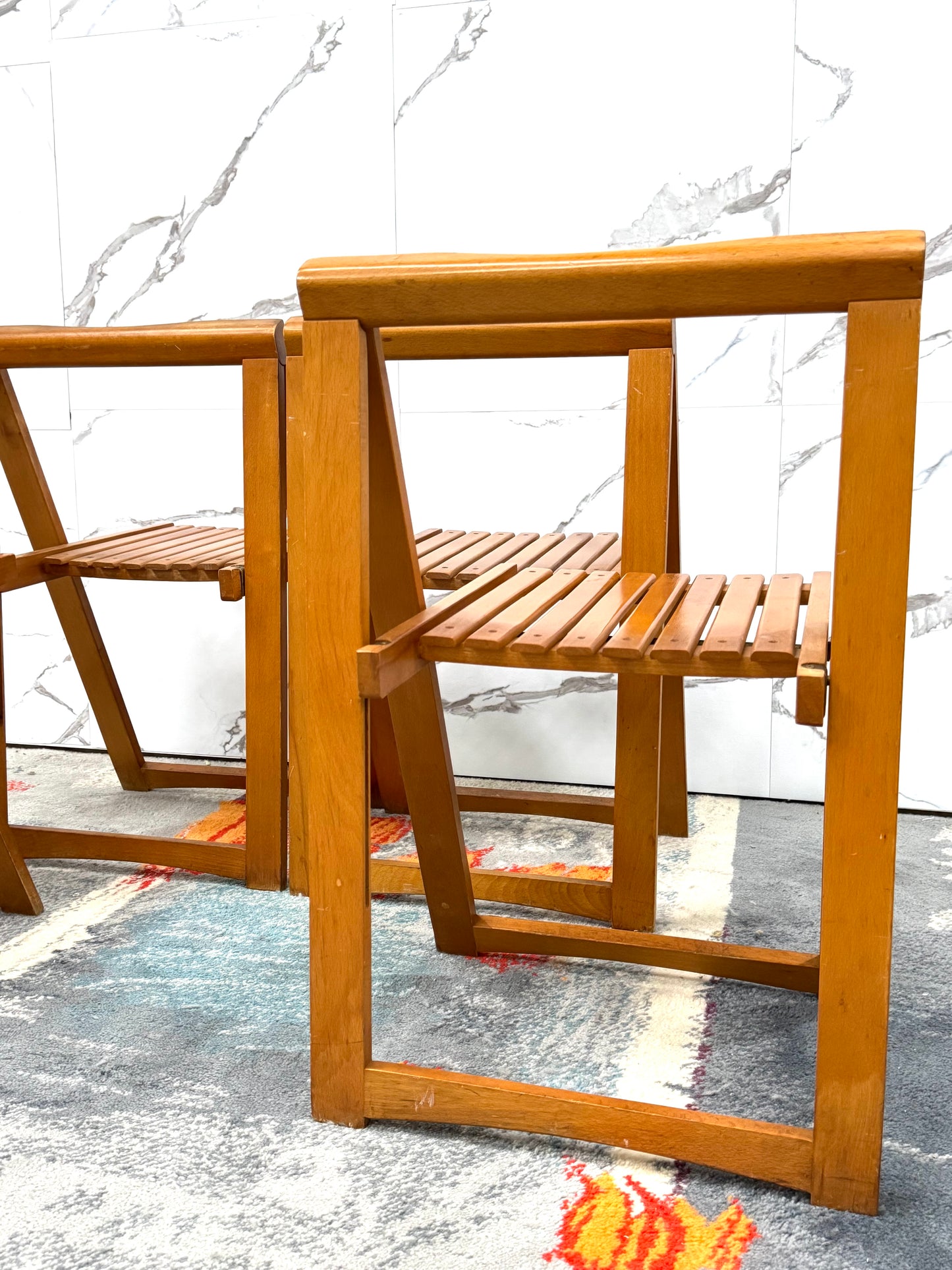 Aldo Jacober Per Alberto Bazzani 4 Sedie Mod. Trieste Anni ‘60 Design Vintage