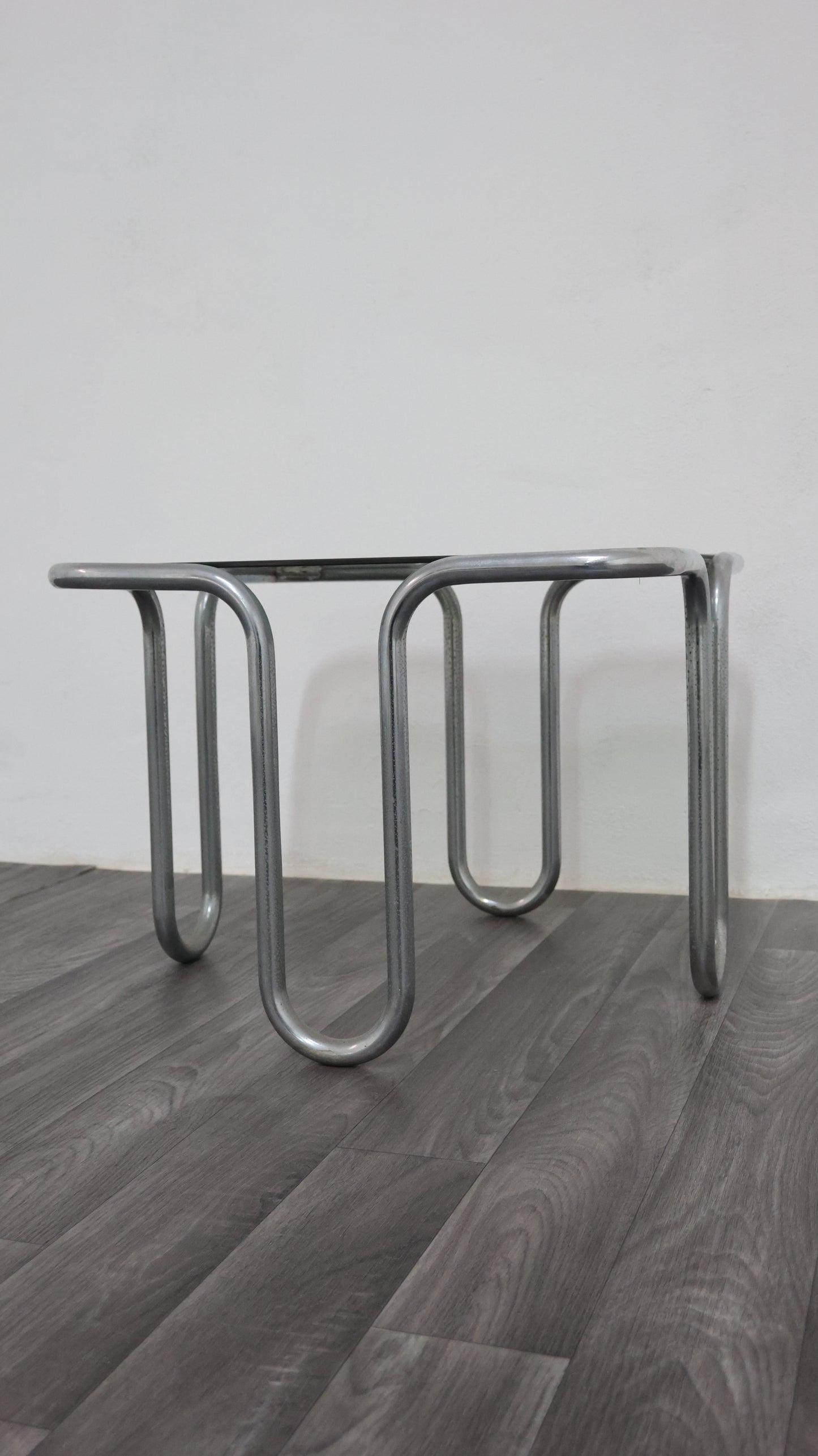 Ezio Didone Tavolino da salotto in Acciaio Tubolare Anni ‘70