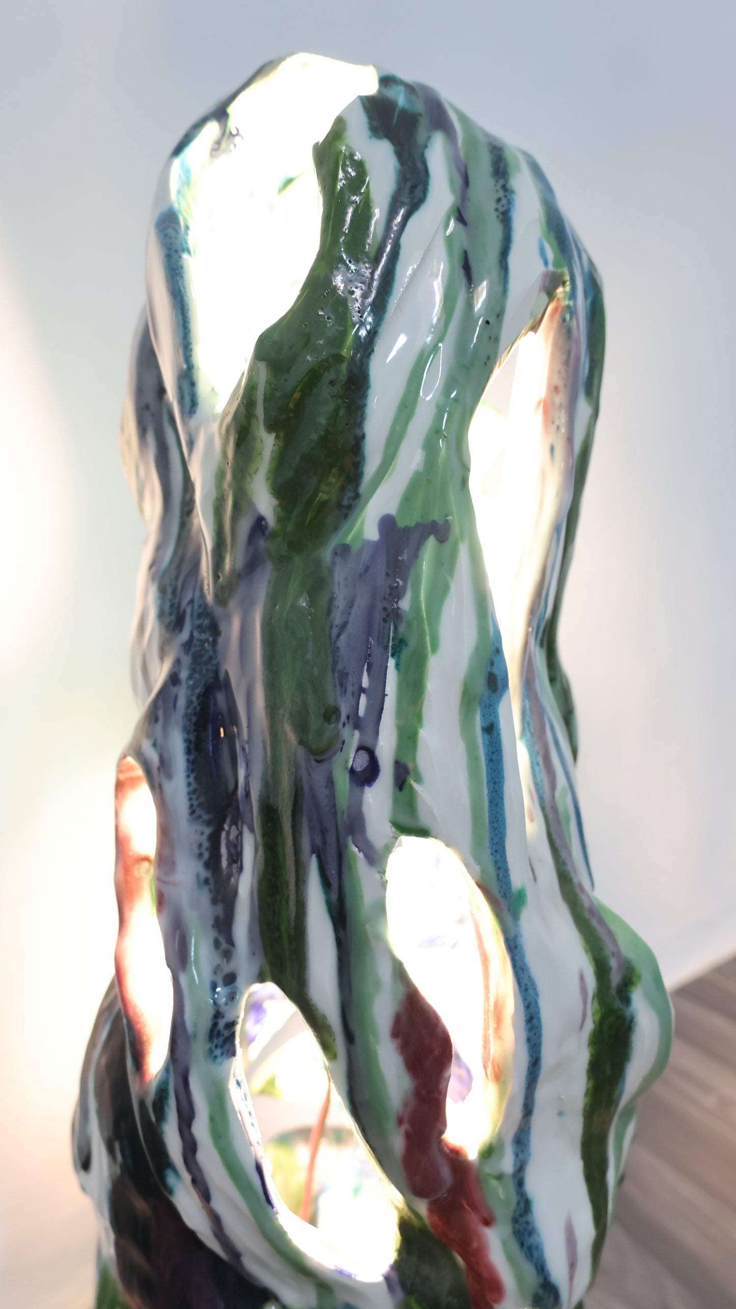 Ernesto Treccani Attr. Lampada Da Tavolo O Da Terra Ceramica Design Modernariato