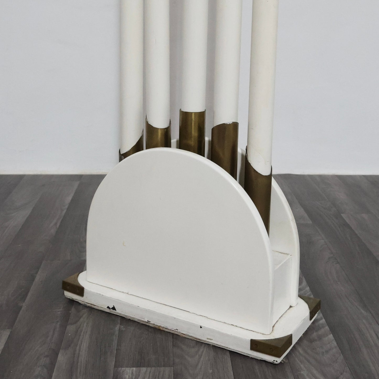 Appendiabiti Vintage Post-Modern Design Modernariato Anni ‘80 Legno e Ottone