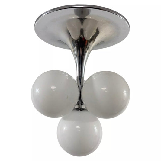 Max Bill per Temde Leuchten Lampadario Space Age anni ‘60 Globes 4 luci