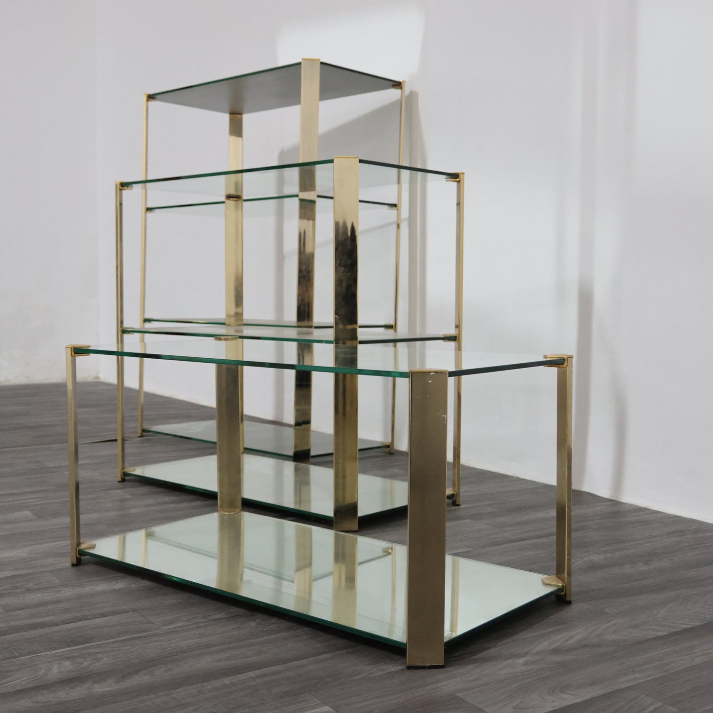 Gallotti & Radice Tris Di Vetrinette Mensole Hollywood Regency Design 1970’s