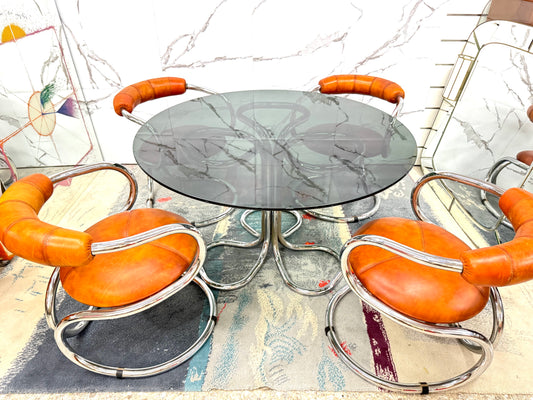 Rudi Bonzanini Tecnosalotto Set Da Pranzo completo Design Anni ‘70 Modernariato