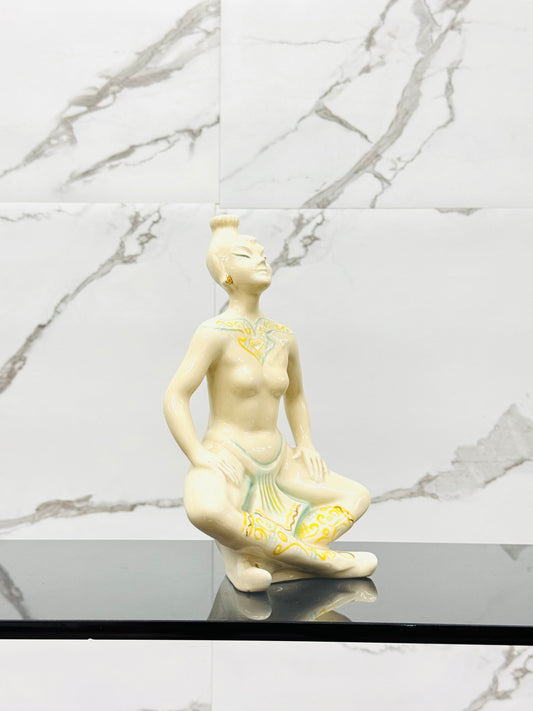 Statua Bottiglia “Orientale Seduta” – Porcellane Canova, Padova, Anni ’70
