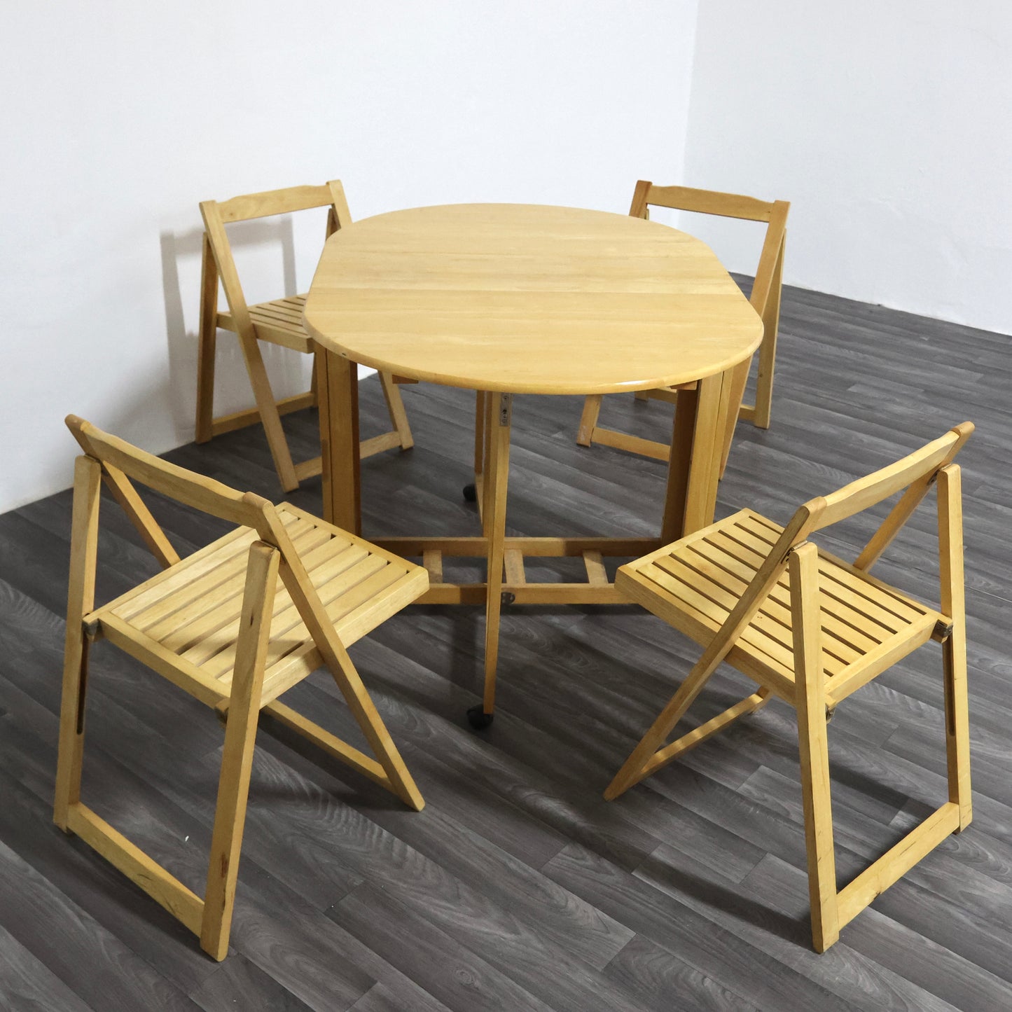 Set Tavolo E Sedie Richiudibile Design Scandinavo Anni 80 Modernariato