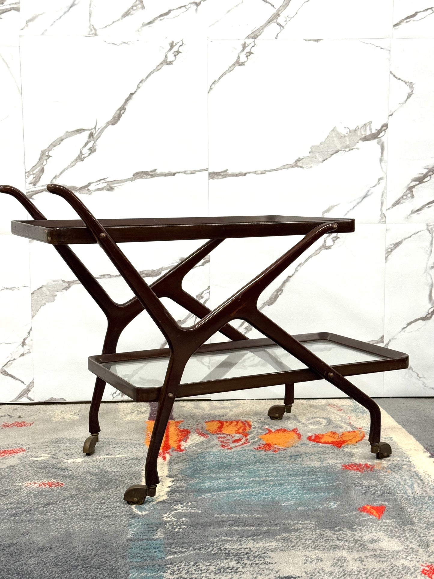 Cesare Lacca Carrello Portavivande Legno 1950’s Mid Century Design
