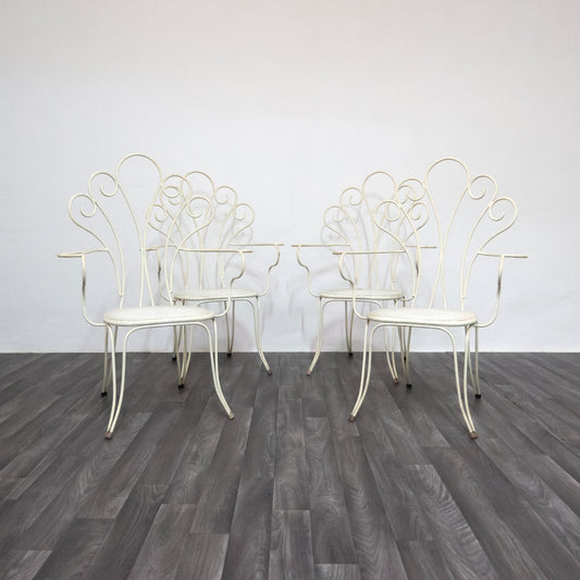 Lio Carminati Set 4 poltroncine da  Giardino Design Anni 50 Modernariato