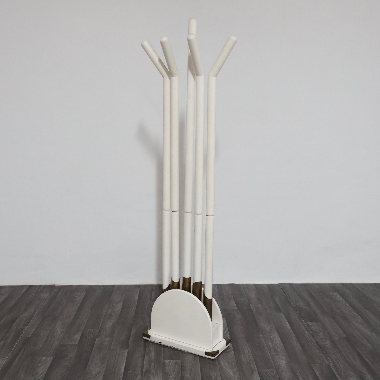 Appendiabiti Vintage Post-Modern Design Modernariato Anni ‘80 Legno e Ottone