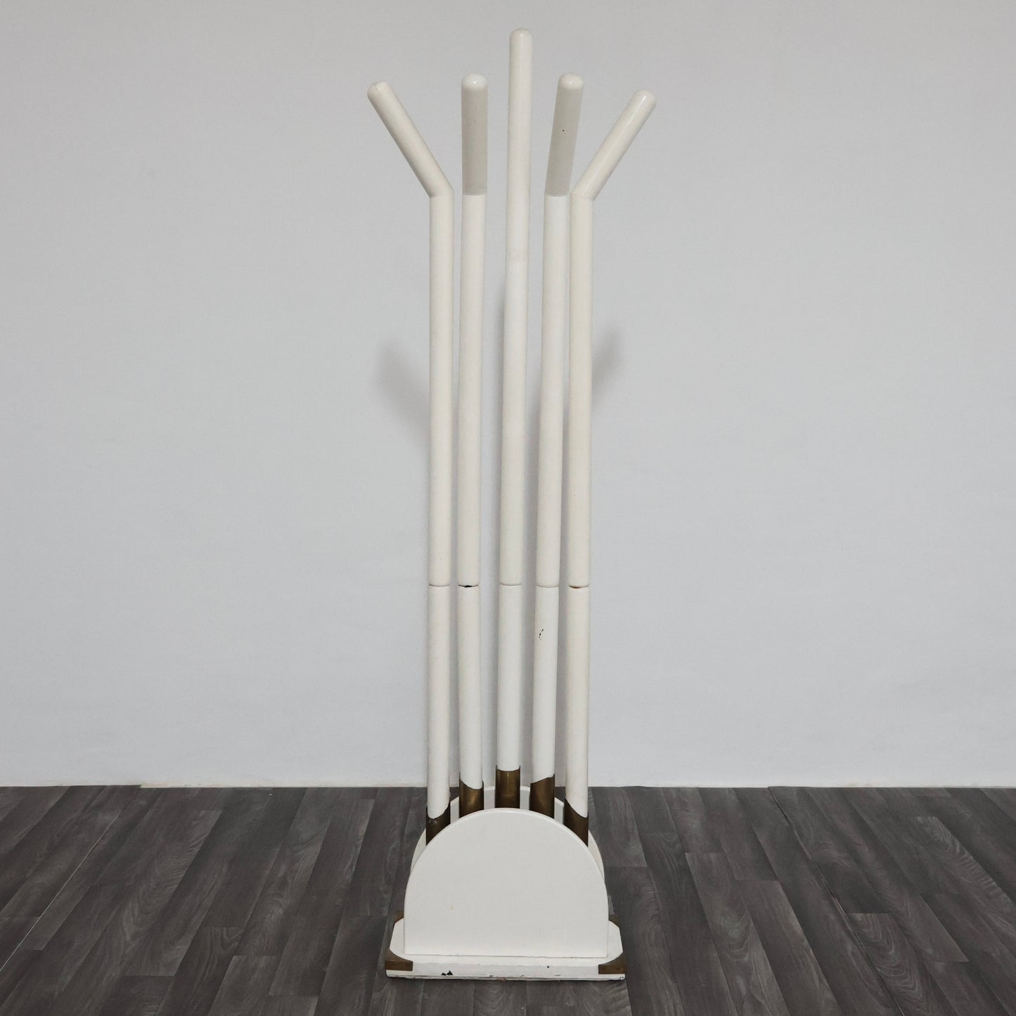 Appendiabiti Vintage Post-Modern Design Modernariato Anni ‘80 Legno e Ottone