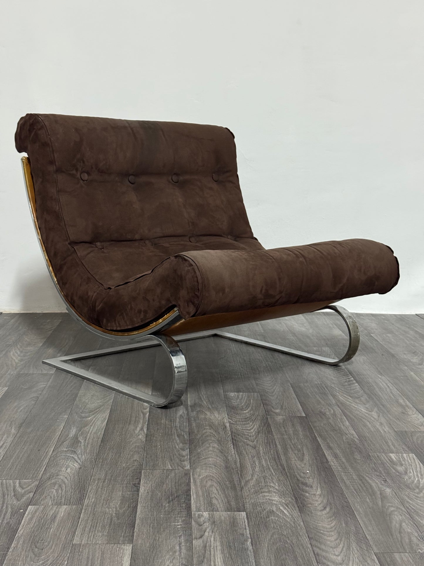 Renato Balestra Cinova 1973 Poltrona Design Acciaio Cromato Modernariato