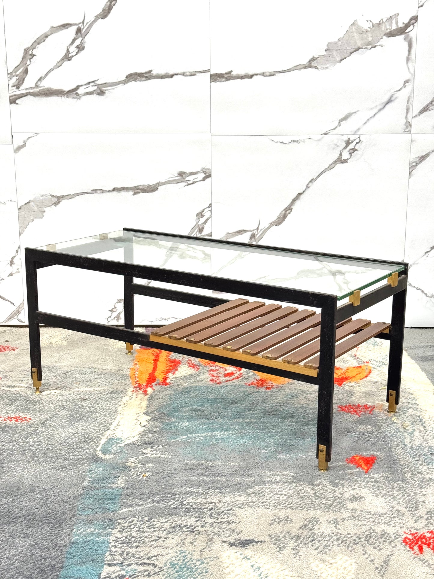 Sant’Ambrogio & De Berti Tavolino da salotto legno anni 60 design Modernariato