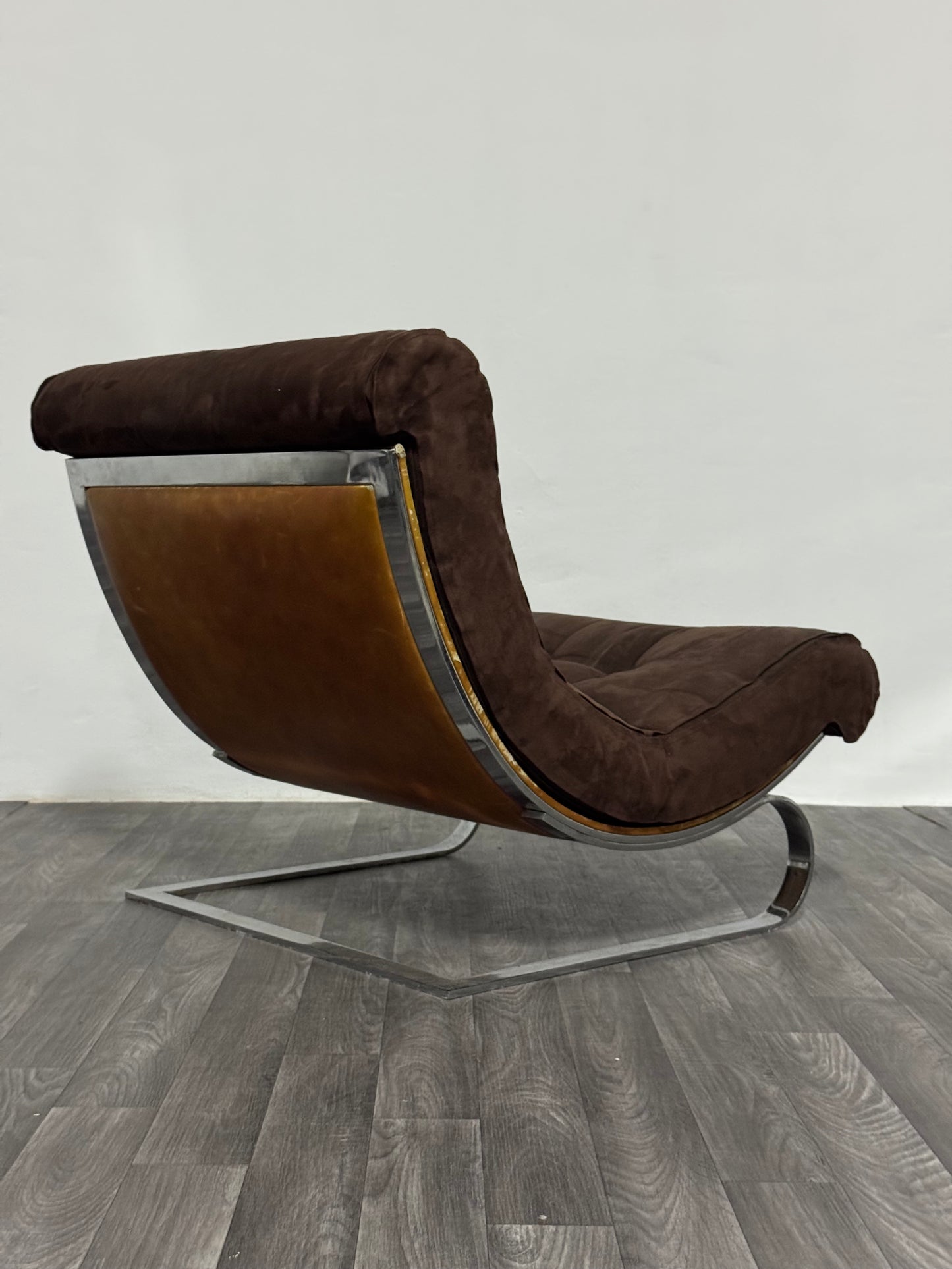 Renato Balestra Cinova 1973 Poltrona Design Acciaio Cromato Modernariato