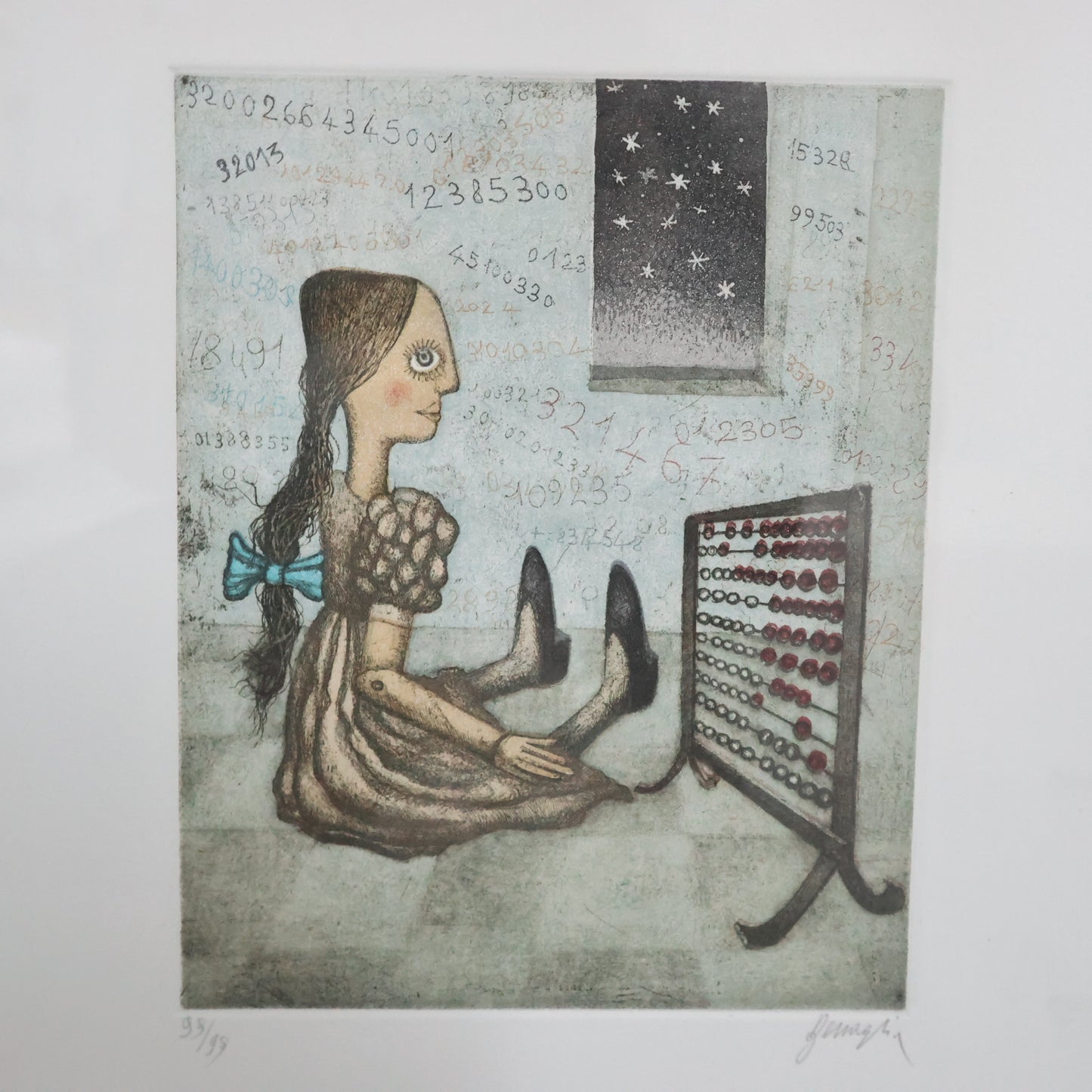 Litografia Enrico Benaglia Numerata 99/99 Anni ‘70 Art Design