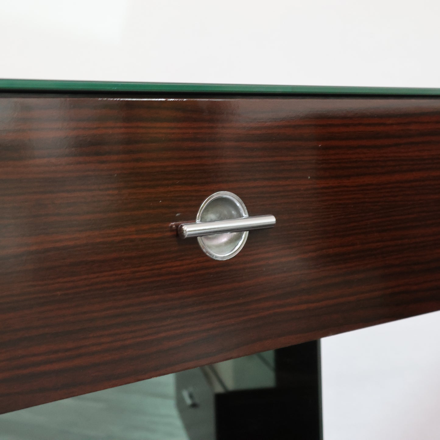 Coppia Di Comodini Ebano Macassar Cubic Design Modernariato Anni ‘80