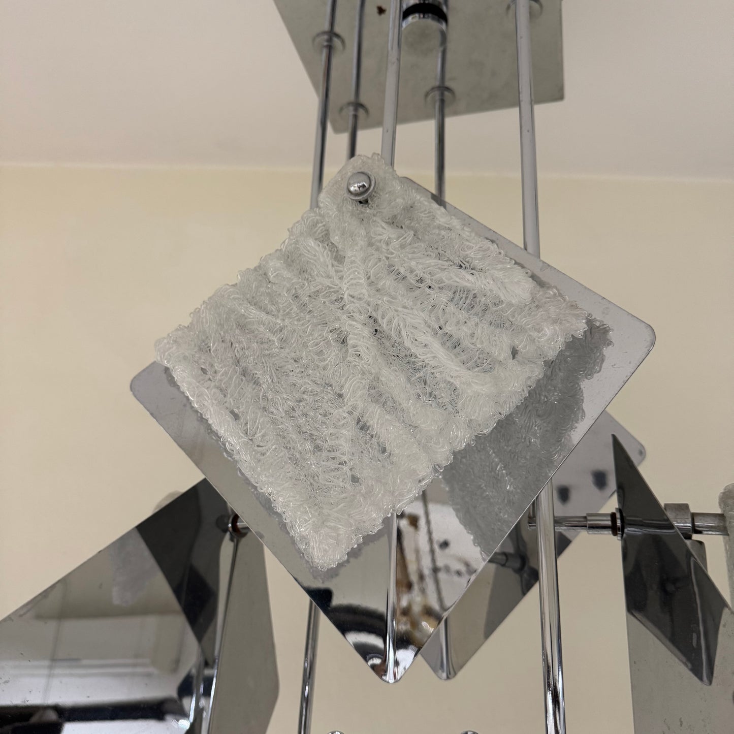 Lampadario Angelo Brotto Esperia Style Chandelier 6 Lights Design 1970’s