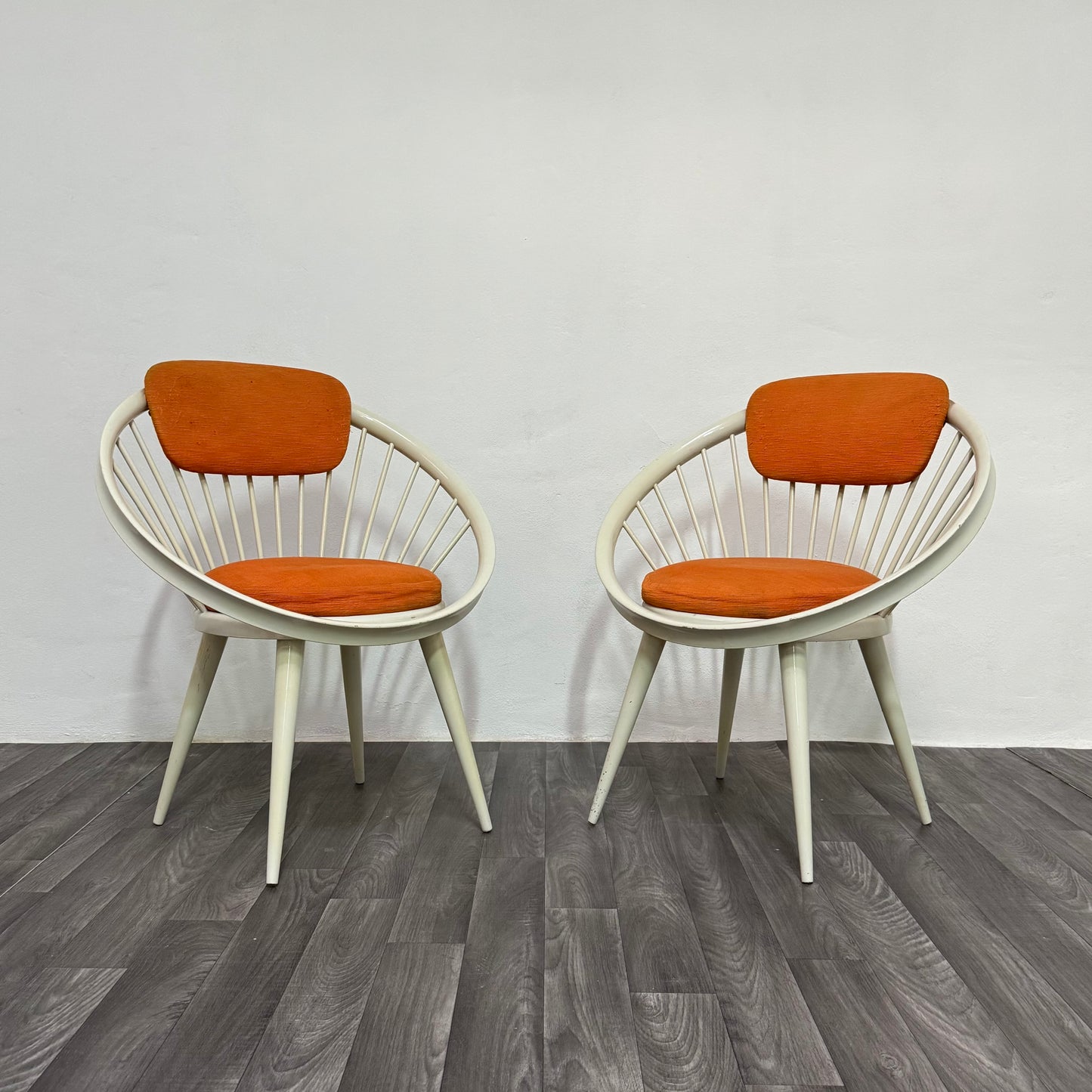 Yngve Ekström Mod.Circle Coppia di Poltroncine Design Scandinavo Anni ‘60