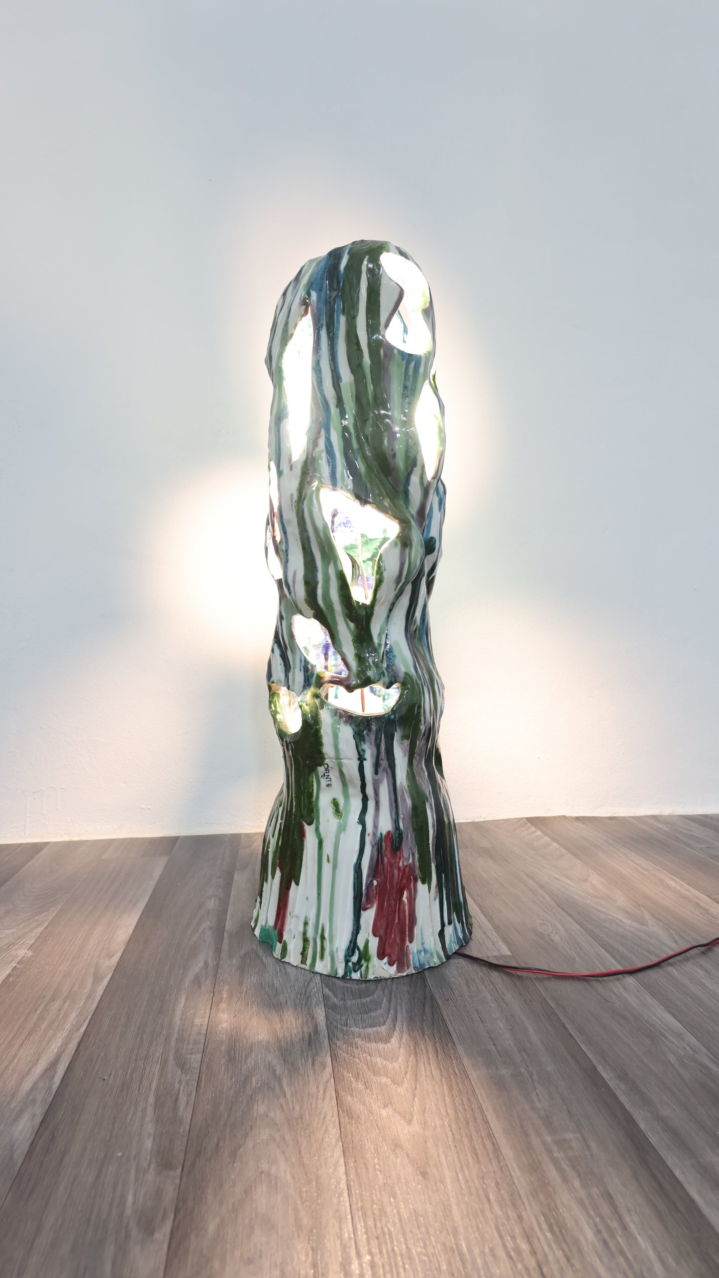 Ernesto Treccani Attr. Lampada Da Tavolo O Da Terra Ceramica Design Modernariato