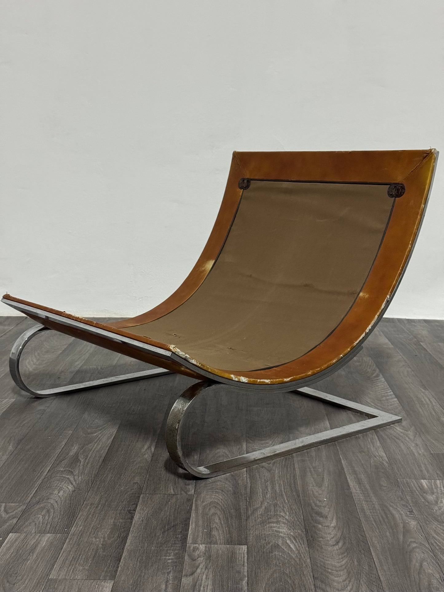 Renato Balestra Cinova 1973 Poltrona Design Acciaio Cromato Modernariato