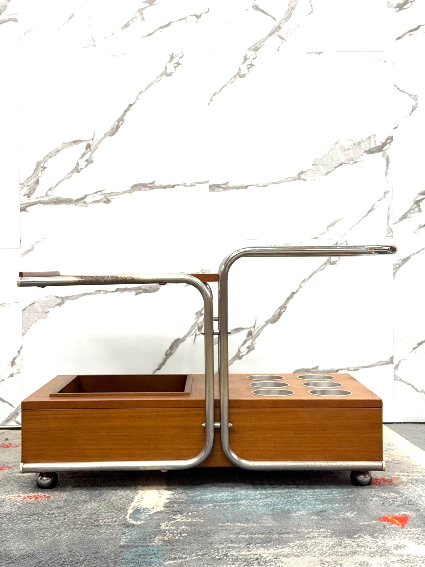Carrello Portavivande Bauhaus Marcel Breuer Style 1970’s Design Modernariato