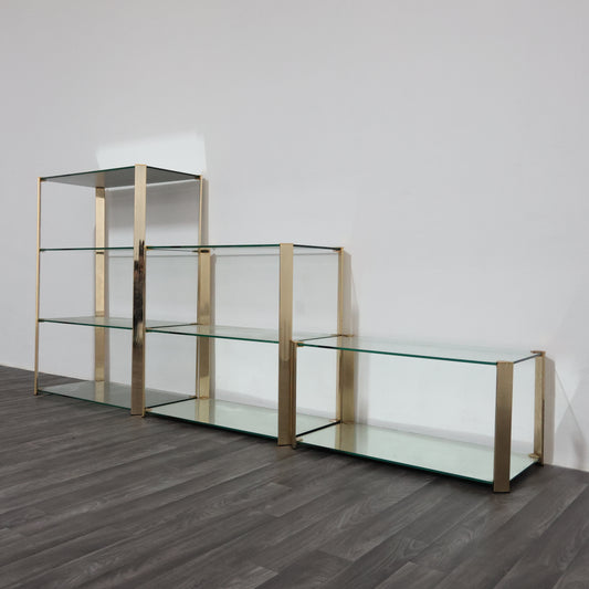 Gallotti & Radice Tris Di Vetrinette Mensole Hollywood Regency Design 1970’s