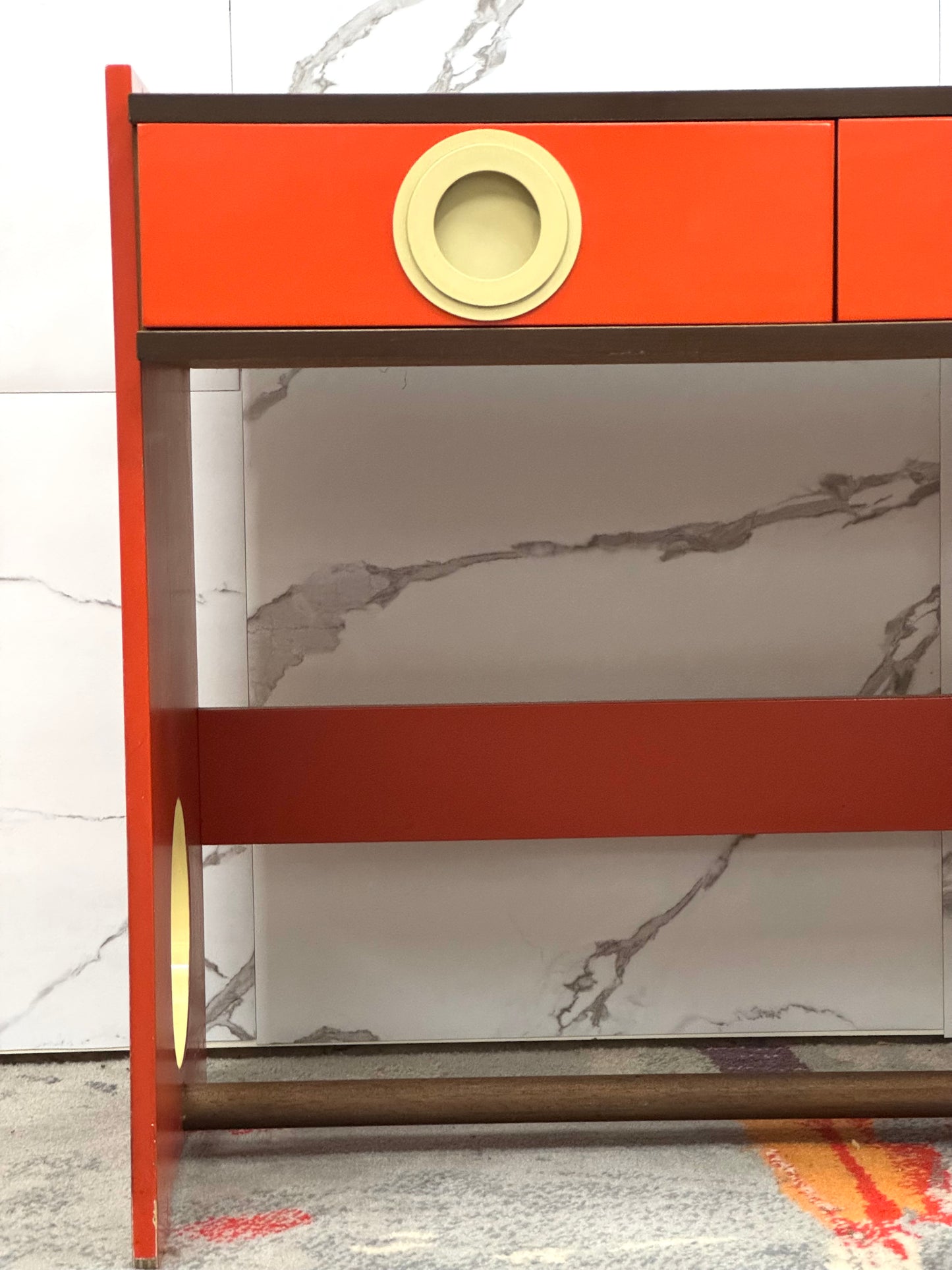 Scrivania Space Age Design In Legno Anni 70 Modernariato