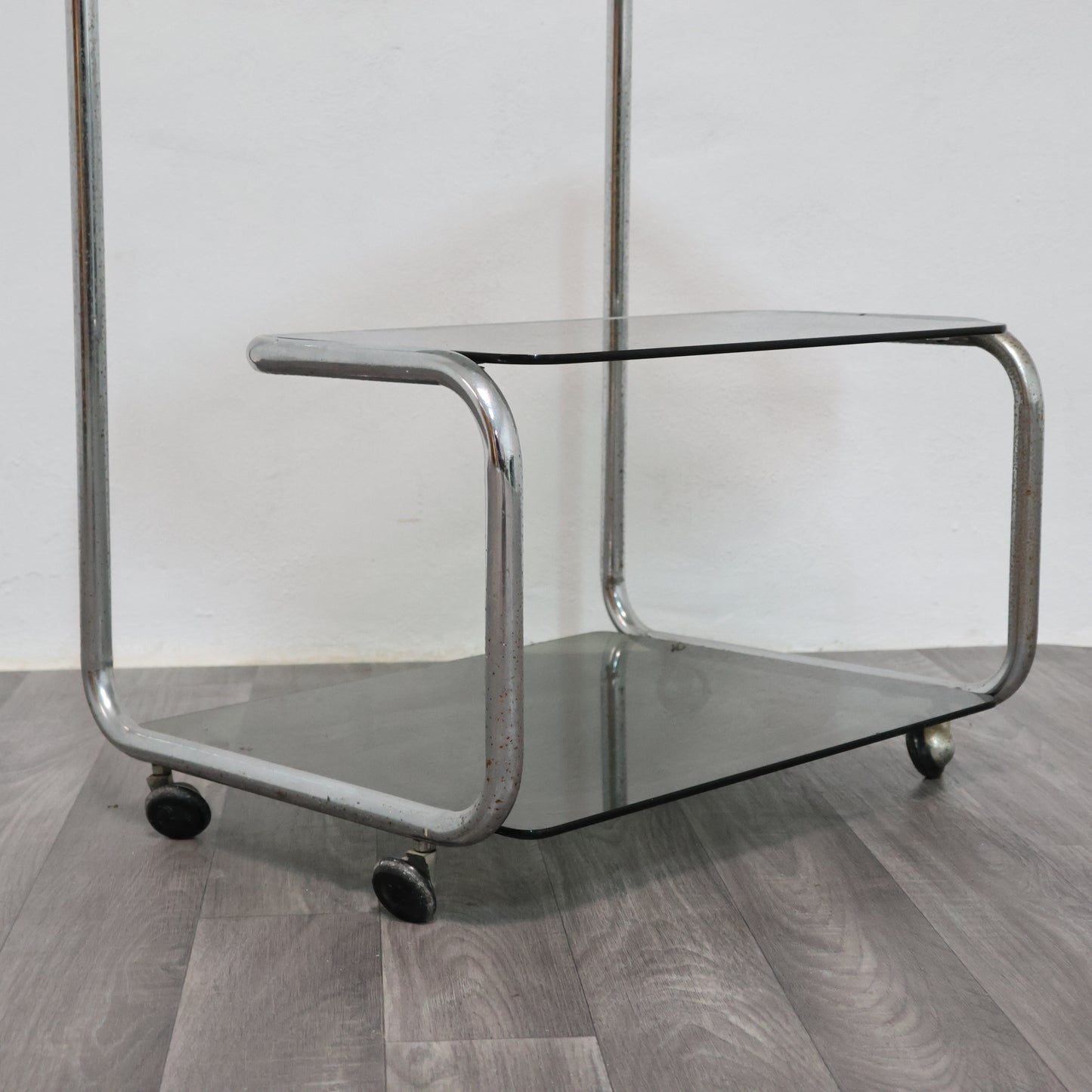 Carrello Portavivande Triplo Ripiano Anni 70 Acciaio Design Modernariato