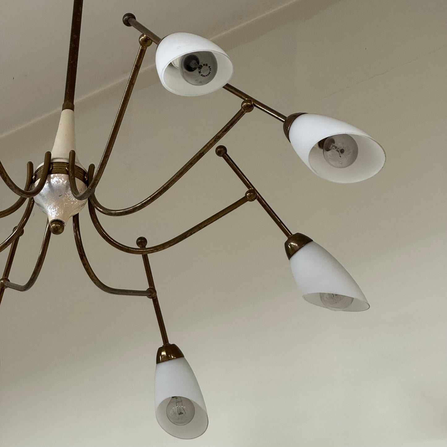 Lampadario Stilnovo Style Anni 60 Design Modernariato 8 Luci