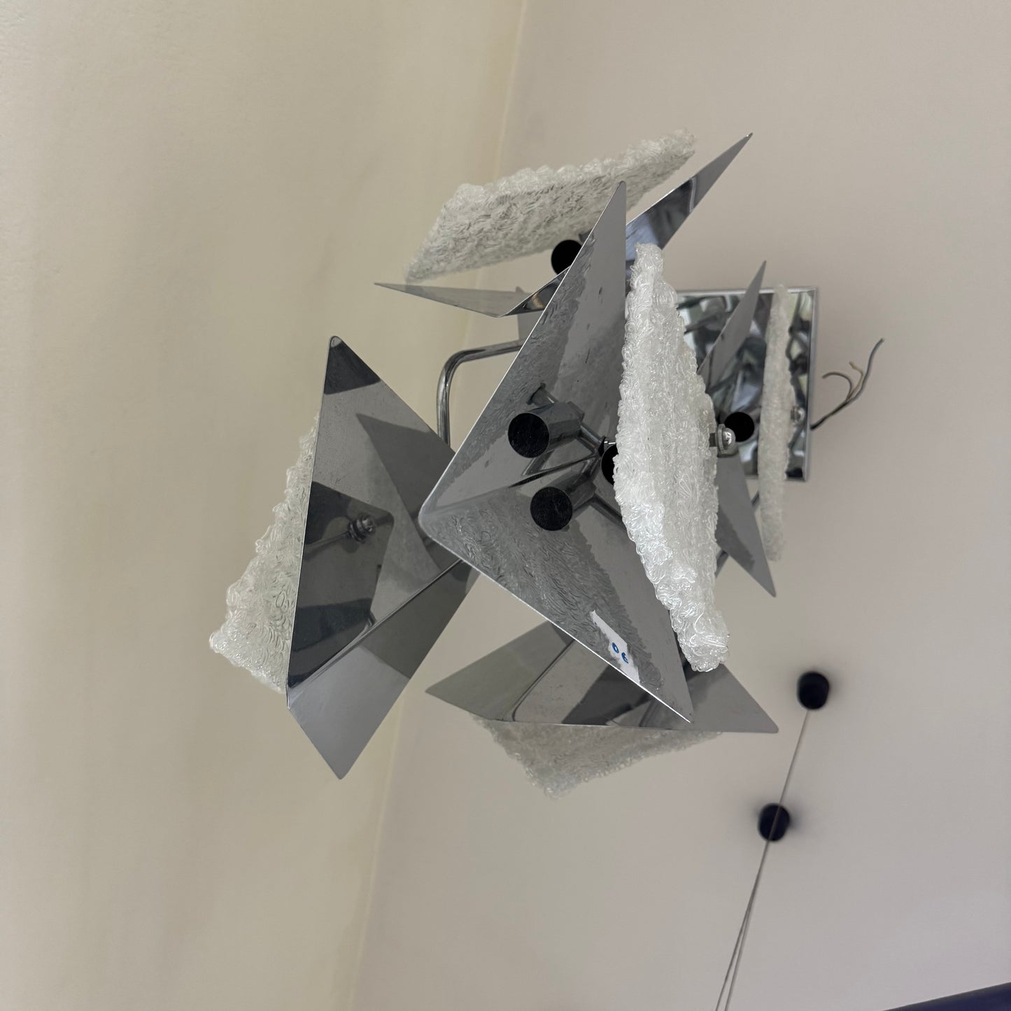 Lampadario Angelo Brotto Esperia Style Chandelier 6 Lights Design 1970’s