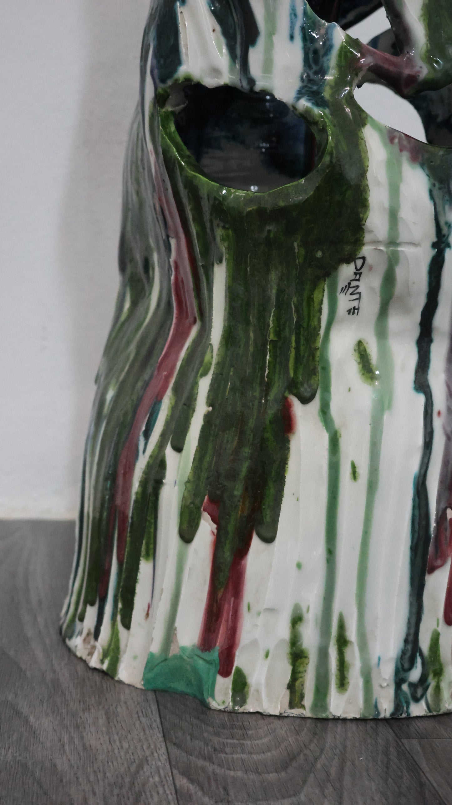 Ernesto Treccani Attr. Lampada Da Tavolo O Da Terra Ceramica Design Modernariato