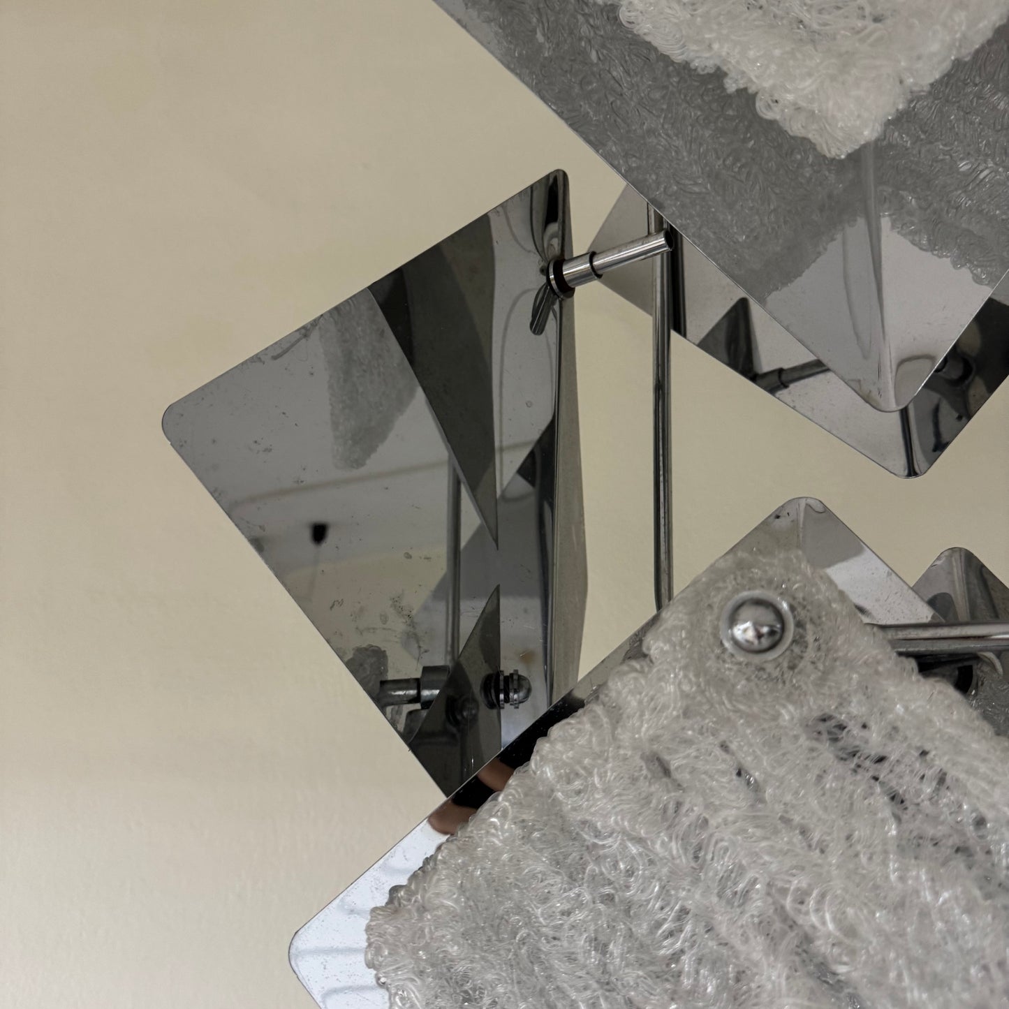 Lampadario Angelo Brotto Esperia Style Chandelier 6 Lights Design 1970’s